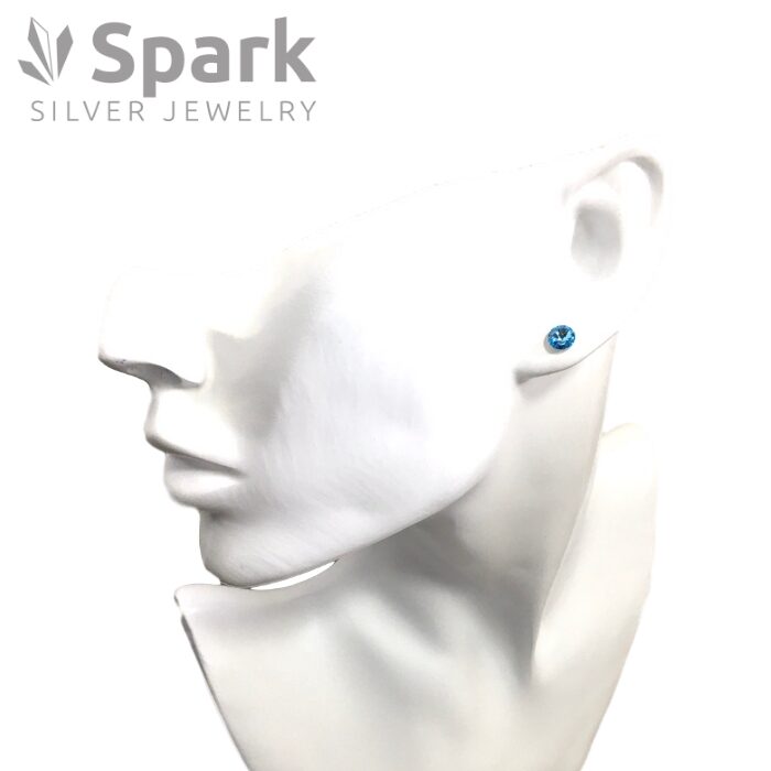 アクアマリンピアス,メンズピアス,シルバーピアス