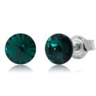 エメラルドピアス,スワロフスキー,ピアス,プレゼント,メンズ