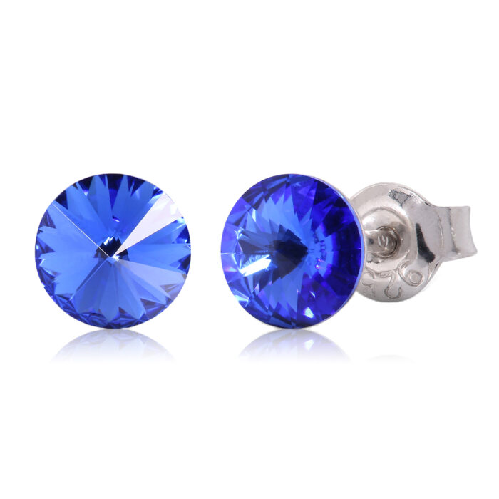 ピアス 青,ピアス ブルー,青いピアス,スワロフスキー 青,メンズピアス