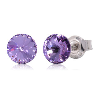 ピアス,スワロフスキー,プレゼント,誕生日,バイオレット