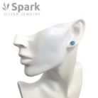 一粒ピアス,spark,アクアマリン