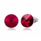 シルバーピアス,レディースピアス,ガーネット,スワロフスキー,赤