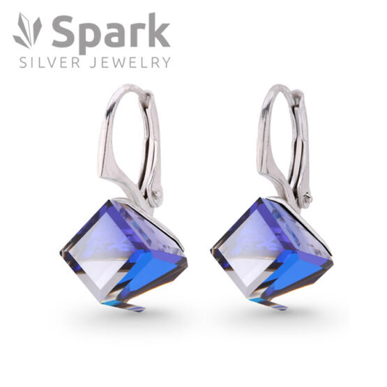 ピアス スワロフスキー ブルー