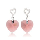 ピアス,ハート,スワロフスキー,大人可愛い,プレゼント