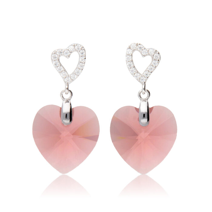 ピアス,ハート,スワロフスキー,大人可愛い,プレゼント