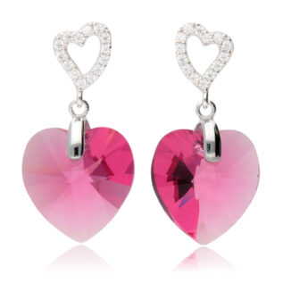 ハート,ピアス,スワロフスキー,可愛い,プレゼント