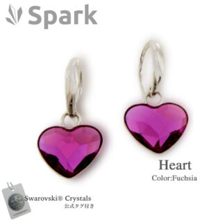 ゆれるピアス ハート ピンク