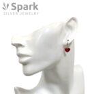 ハート,赤,ピアス