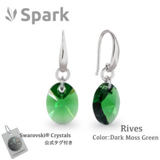 ゆれる ピアス スワロフスキー グリーン