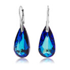 ティアドロップピアス,スワロフスキー,ブルー,swarovski,シルバー