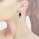 ティアドロップ ピアス,ピアス,ティアドロップ,スワロフスキー,スワロフスキーピアス,青