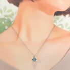 ネックレス,swarovski,swarovski ネックレス,アクアマリン,シンプル,誕生日