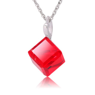 ネックレス 赤,スワロフスキー ネックレス,誕生日プレゼント,ガーネット,誕生石