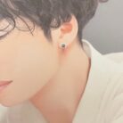 シルバーピアス,メンズ,アクアマリン,スワロフスキー,プレゼント,彼氏