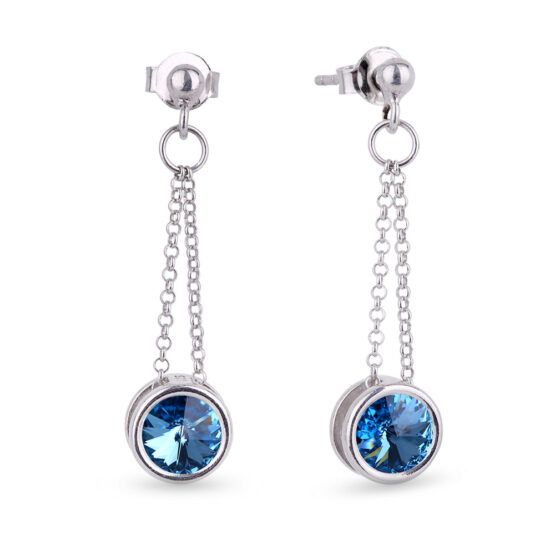 チェーンピアス アクアマリン