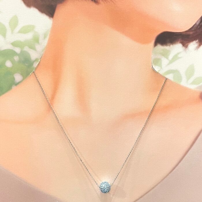 アクアマリンネックレス,スワロフスキー,ネックレス,swarovski,プレゼント