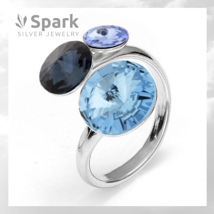 アクアマリン リング,アクアマリン,スワロフスキー,指輪,swarovski