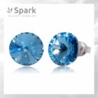 アクアマリン ピアス,ピアス,アクアマリン,スワロフスキー,大きめ