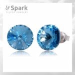 アクアマリン ピアス,ピアス,アクアマリン,スワロフスキー,大きめ