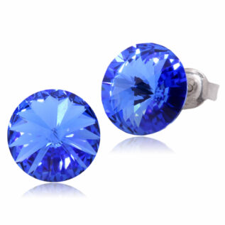 大きめピアス,サファイアピアス,ピアス,swarovski,swarovskiピアス