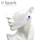 メンズピアス,青,swarovski