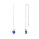 【Spark】アメリカン ピアス チェーン スワロフスキー®・クリスタル 9月誕生石 色 サファイア KWK1122SS29SA