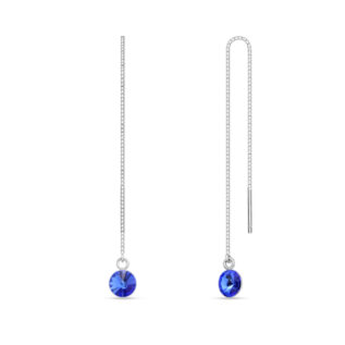 【Spark】アメリカン ピアス チェーン スワロフスキー®・クリスタル 9月誕生石 色 サファイア KWK1122SS29SA