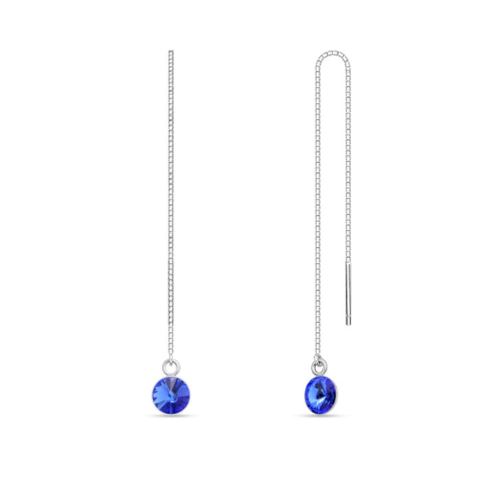 Spark アメリカン ピアス Swarovski® Crystals サファイア カラー