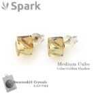 Spark ピアス キューブ 6mm ゴールデン・シャドウ