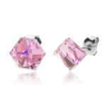 ピアス,トルマリン,スワロフスキー,10月誕生石