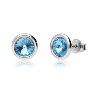 メンズピアス,アクアマリン,スワロフスキー,プレゼント,swarovski