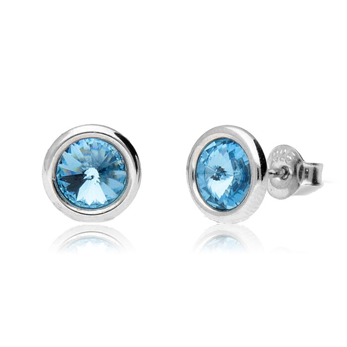 メンズピアス,アクアマリン,スワロフスキー,プレゼント,swarovski