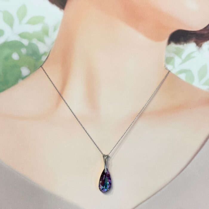 スワロフスキーネックレス,ネックレス,スワロフスキー,swarovski,パープル