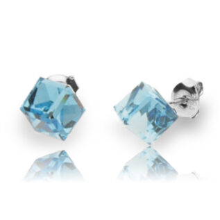 ピアス,アクアマリン,スワロフスキー,3月誕生石