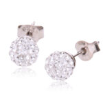 ピアス,パヴェボール,スワロフスキー,レディース