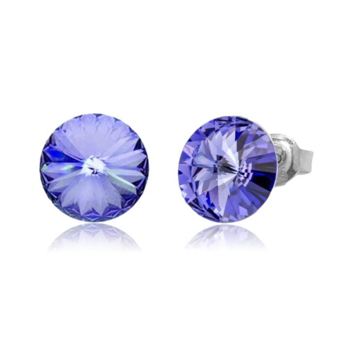 ピアス,スワロフスキーピアス,シルバー.タンザナイト,tanzanite