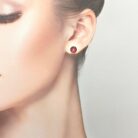 プレゼント,ピアス,誕生日,赤,女性,スワロフスキー,swarovski