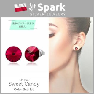 ピアス,スワロフスキー,スワロフスキーピアス,レディース,赤,プレゼント