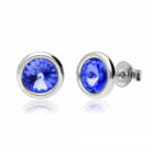 メンズピアス,シルバーピアス,サファイア,スワロフスキー,swarovski