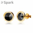 メンズピアス,ピアス,ゴールド,ゴールドピアス,スワロフスキーピアス,黒