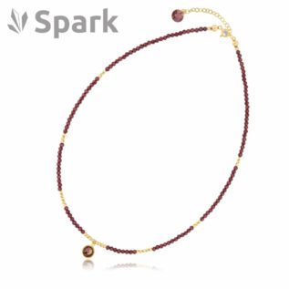 ネックレス,ガーネット,スワロフスキー,ガーネットネックレス,誕生石,1月