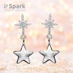 星ピアス,スターピアス,ピアス,ゆれるピアス,スワロフスキー,スワロフスキーピアス