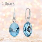 ピアス アクアマリン,ピアス,アクアマリン,スワロフスキー,スワロフスキーピアス,ゆれる