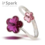 レディースリング,指輪,花,スワロフスキー,swarovski