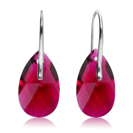 ルビー,ピアス,スワロフスキー,swarovski,7月,誕生石